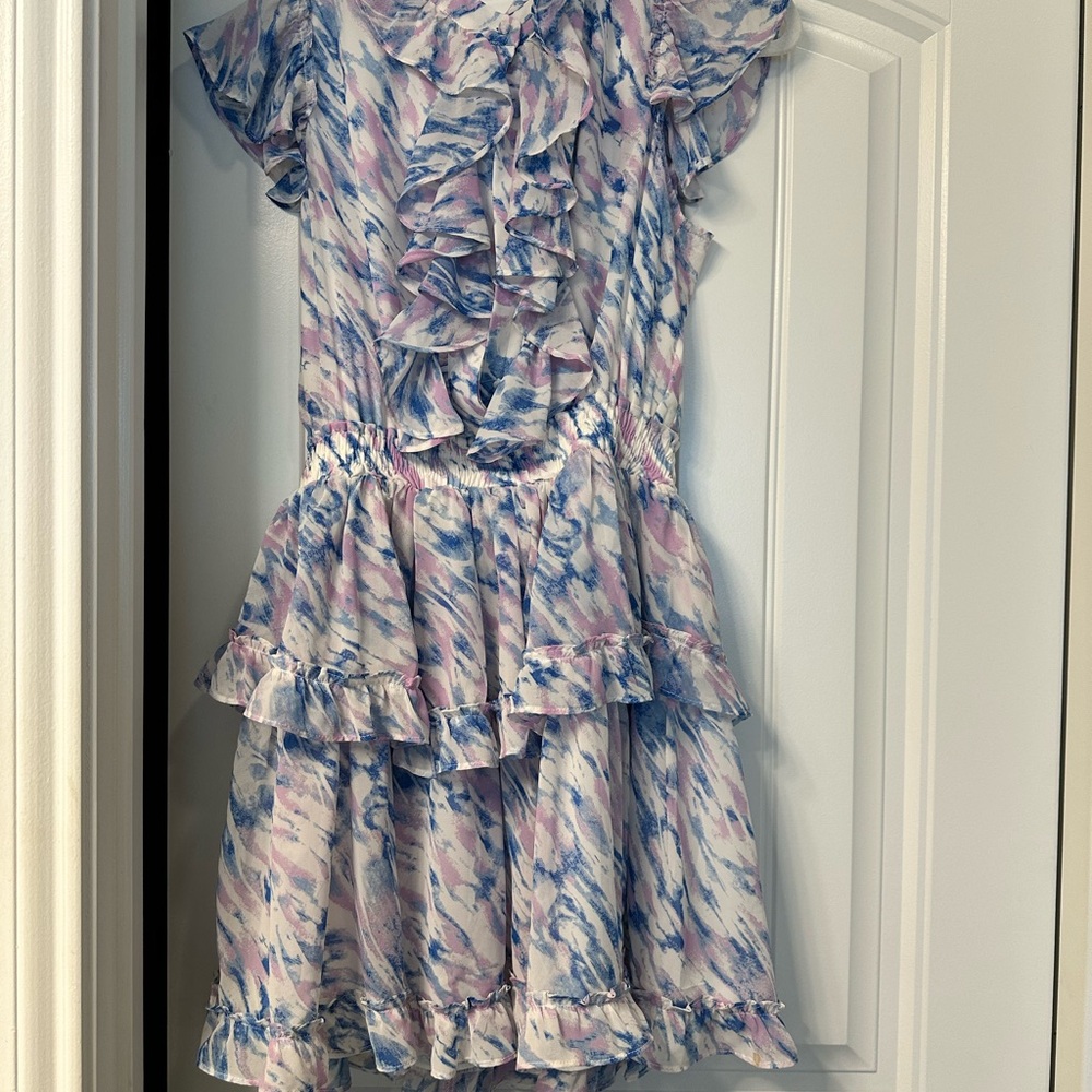 Buddy Love Blue and Pink Ruffled Dress